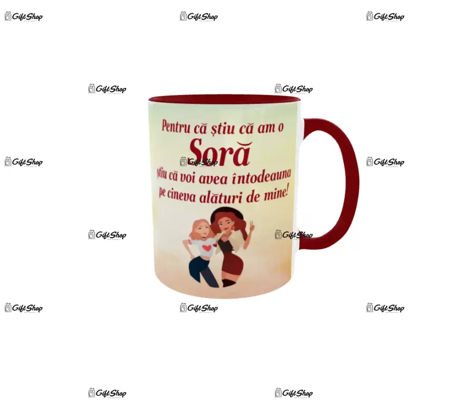 Pentru ca stiu ca am o sora, cana ceramica, 330ml